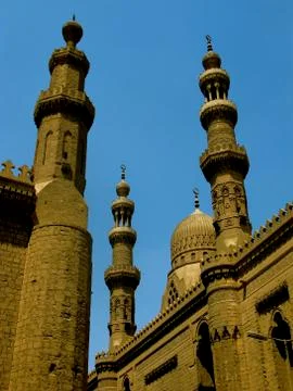 Minarets of Mosques in Egypt Stock Photos