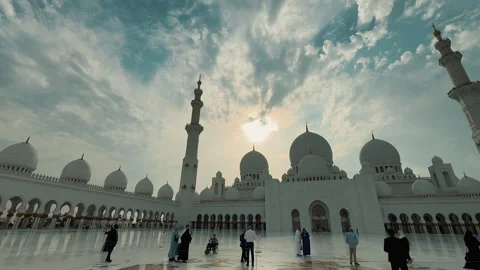 Minarets Sheikh Zayed Grand Mosque 9 (Editorial) Stock Footage 327472297