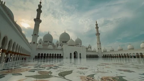Minarets Sheikh Zayed Grand Mosque 11 Stock Footage 327472299