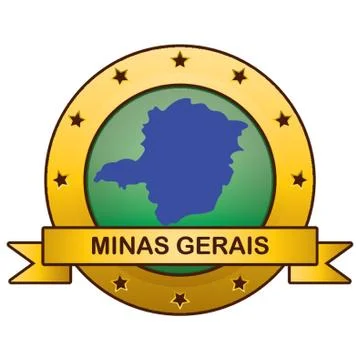Minas Gerais State Map Stock Illustration