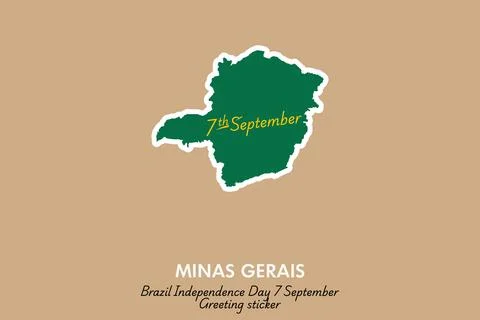 Minas Gerais vector sticker Stock Illustration