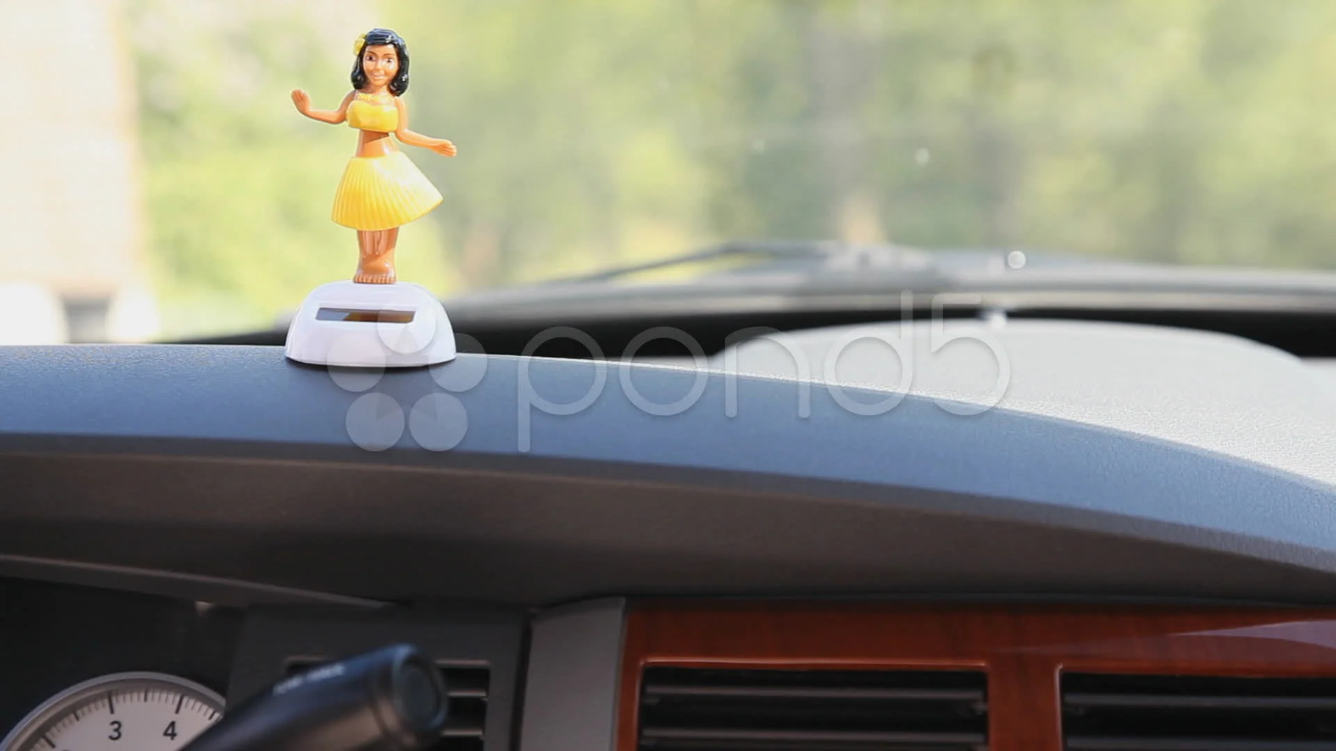 Minature Hula Girl On A Dashboard Stock Video Pond5