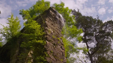 Minature waterfall Stock Footage 121668715