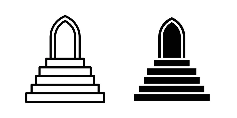 Minbar icon set, collection of vector icons Stock Illustration