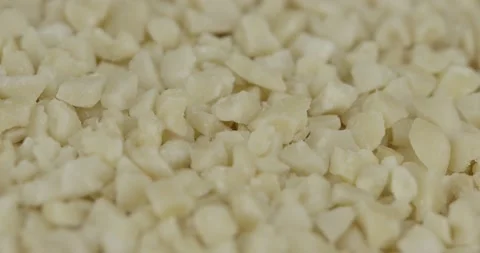 Minced almonds closeup rotating loopable Stock Footage 145417848