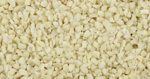 Minced almonds closeup rotating loopable Stock Footage 156201432