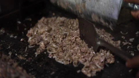Minced Chicken for Shawarma Stock Footage 132581657