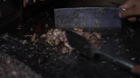 Minced Chicken for Shawarma Stock Footage 132581706