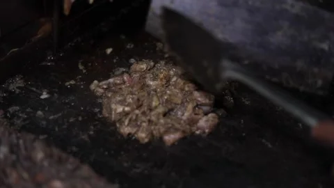 Minced Chicken for Shawarma Stock Footage 132581839