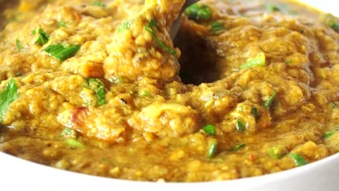 Minced fish salad or Lap Pla in bowl, Thai northern famous food. Stock Footage 284729162