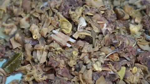 Minced lamb for making curry, seasoning, cut into small pieces authentic detail Stock Footage 293180140