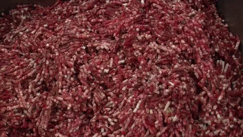Minced meat in chopper machine. Video stock 85710728