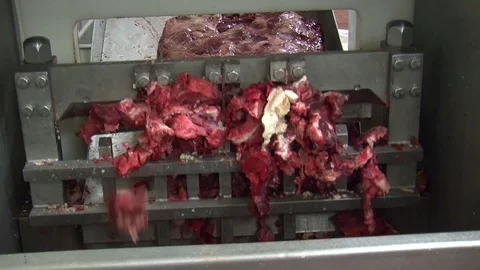 Minced meat in chopper machine. Stock Footage 85710759