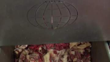 Minced meat in chopper machine. Video stock 85710817