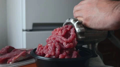 Minced meat. Cooking Stock Footage 162024495