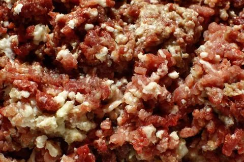 Minced meat full frame close up background Stock Photos