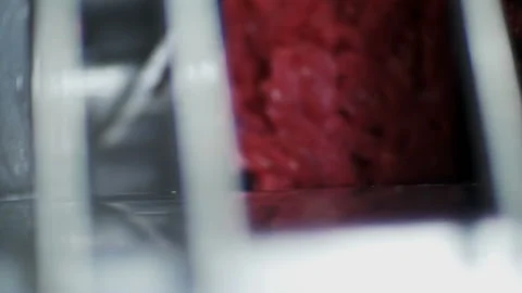 Minced meat is ground in a meat grinder Stock-Footage 93133761