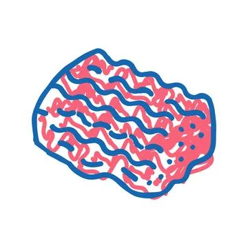 Minced meat icon doodle illustration Stock Illustration