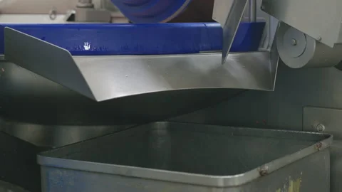 Minced meat machine factory raw equipment industry Stock Footage 132309211