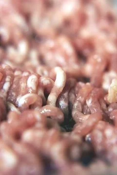 Minced meat in a pan Stock Photos
