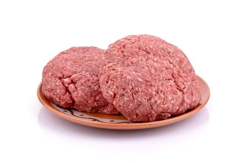 Minced meat on a plate Stock Photos