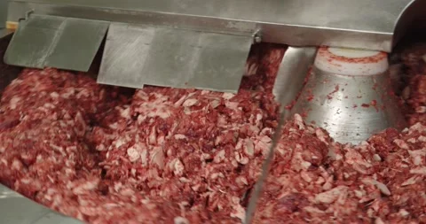 Minced meat processing machine. High quality 4k footage Stock Footage 169694735
