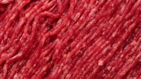 Minced meat rotating, top view Stock-Footage 135369646