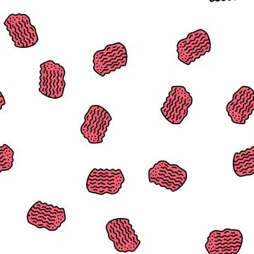 Minced meat vector seamless pattern Stock Illustration