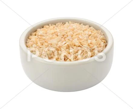 Minced onion in a bowl isolated Stock Photos
