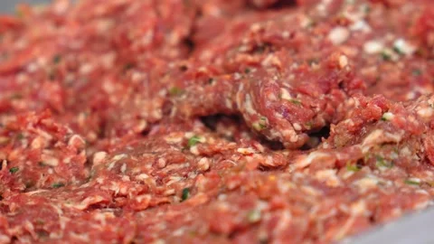 Minced pork. fresh raw minced meat close-upMeat products Stock Footage 267283977