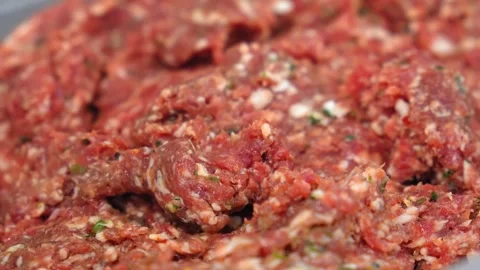 Minced pork. fresh raw minced meat close-upMeat products 스톡 동영상 267284184