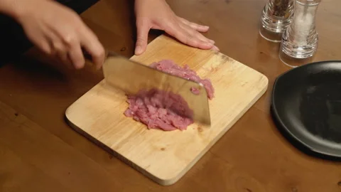 Minced pork medium shot Stock Footage 149110581