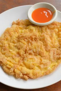 Minced pork omelet Stock Photos