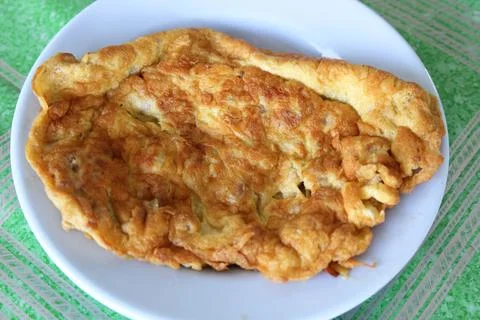 Minced Pork Omelette Stock Photos