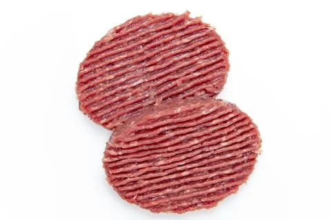 Minced steak isolated on a white background Fotos de archivo