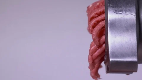 Mincing beef by meat grinder. Close up. 스톡 동영상 72961204