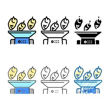 Mincing machine chicken clean meat factory color icon vector Stock Illustration