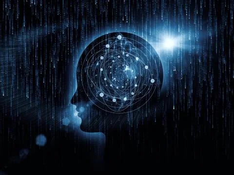 Mind Atoms Stockillustratie