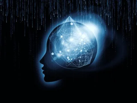 Mind Atoms Illustrazione stock