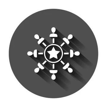 Mind awareness icon in flat style. Idea human vector illustration on black ro Stock Illustration