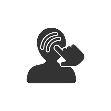 Mind awareness icon in flat style. Idea human vector illustration on isolated Stock Illustration