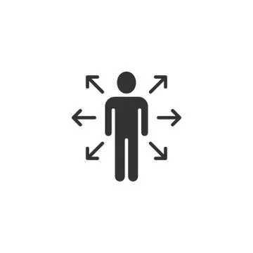 Mind awareness icon in flat style. Idea human vector illustration on white is Stock Illustration