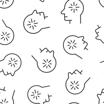 Mind awareness icon in flat style. Idea human vector illustration on white is Illustrazione stock