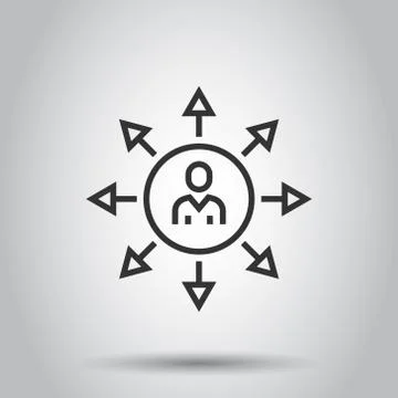 Mind awareness icon in flat style. Idea human vector illustration on white is Stock Illustration