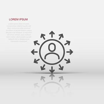Mind awareness icon in flat style. Idea human vector illustration on white .. Stock Illustration