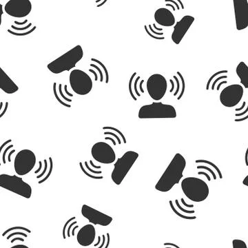 Mind awareness icon seamless pattern background. Idea human vector illustrati Stock Illustration