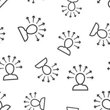 Mind awareness icon seamless pattern background. Idea human vector illustrati Stock Illustration