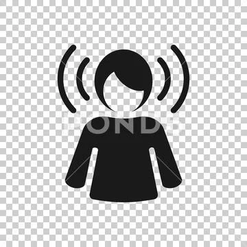 Mind awareness icon in transparent style. Idea human vector illustration on i Stock Illustration