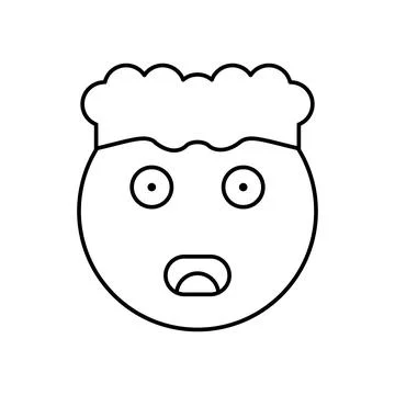 Mind blown, emotions icon. Simple line, outline vector expression of mood icons 库存插图
