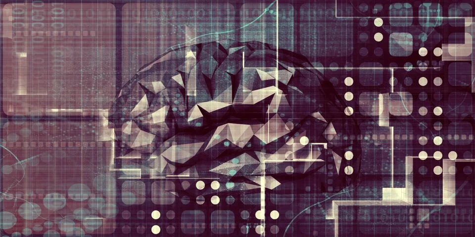 Mind Brain Code Stock Illustration
